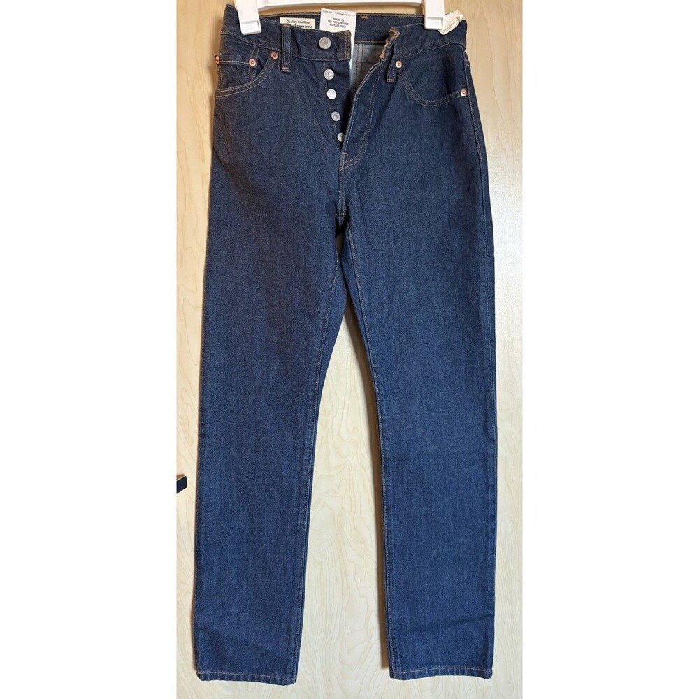 Levi's Premium Men Circular 501 Original Fit Straight Leg Jeans 24x L30 Blue NWT